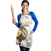 Georgia Tbilisi Clock Tower Apron Kartlis Deda Vintage Sketch Style