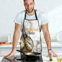 Georgia Tbilisi Clock Tower Apron Kartlis Deda Vintage Sketch Style