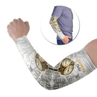 Georgia Tbilisi Clock Tower Arm Sleeves Kartlis Deda Vintage Sketch Style