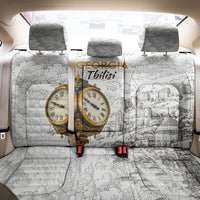 Georgia Tbilisi Clock Tower Back Car Seat Cover Kartlis Deda Vintage Sketch Style