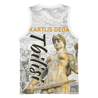Georgia Tbilisi Clock Tower Basketball Jersey Kartlis Deda Vintage Sketch Style