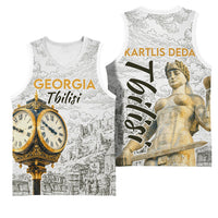Georgia Tbilisi Clock Tower Basketball Jersey Kartlis Deda Vintage Sketch Style