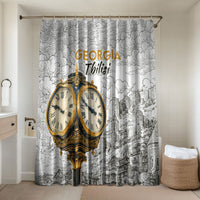 Georgia Tbilisi Clock Tower Bathroom Set Kartlis Deda Vintage Sketch Style