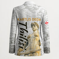 Georgia Tbilisi Clock Tower Blazer Kartlis Deda Vintage Sketch Style