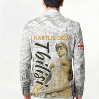 Georgia Tbilisi Clock Tower Blazer Kartlis Deda Vintage Sketch Style