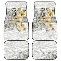Georgia Tbilisi Clock Tower Car Mats Kartlis Deda Vintage Sketch Style