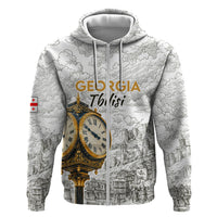 Georgia Tbilisi Clock Tower Hoodie Kartlis Deda Vintage Sketch Style