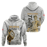 Georgia Tbilisi Clock Tower Hoodie Kartlis Deda Vintage Sketch Style