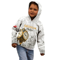 Georgia Tbilisi Clock Tower Kid Hoodie Kartlis Deda Vintage Sketch Style