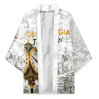Georgia Tbilisi Clock Tower Kimono Kartlis Deda Vintage Sketch Style