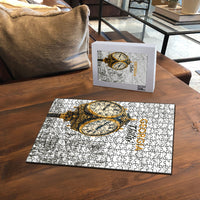 Georgia Tbilisi Clock Tower Puzzle Kartlis Deda Vintage Sketch Style