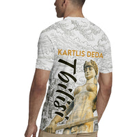 Georgia Tbilisi Clock Tower Rugby Jersey Kartlis Deda Vintage Sketch Style