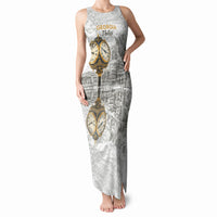 Georgia Tbilisi Clock Tower Tank Maxi Dress Kartlis Deda Vintage Sketch Style