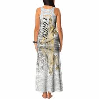 Georgia Tbilisi Clock Tower Tank Maxi Dress Kartlis Deda Vintage Sketch Style