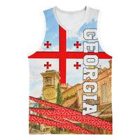 Georgia National Flag Basketball Jersey Tbilisi Clock Tower Heritage Sky Art