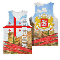 Georgia National Flag Basketball Jersey Tbilisi Clock Tower Heritage Sky Art