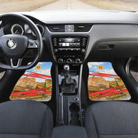 Georgia National Flag Car Mats Tbilisi Clock Tower Heritage Sky Art