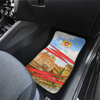 Georgia National Flag Car Mats Tbilisi Clock Tower Heritage Sky Art
