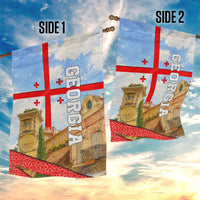 Georgia National Flag Garden Flag Tbilisi Clock Tower Heritage Sky Art