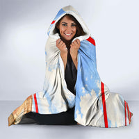 Georgia National Flag Hooded Blanket Tbilisi Clock Tower Heritage Sky Art