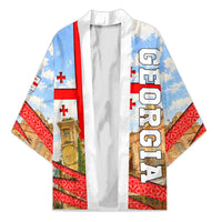 Georgia National Flag Kimono Tbilisi Clock Tower Heritage Sky Art
