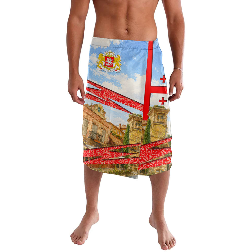 Georgia National Flag Lavalava Tbilisi Clock Tower Heritage Sky Art
