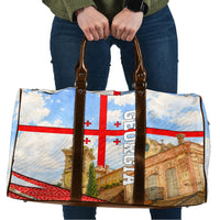 Georgia National Flag Travel Bag Tbilisi Clock Tower Heritage Sky Art