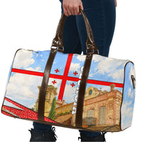 Georgia National Flag Travel Bag Tbilisi Clock Tower Heritage Sky Art