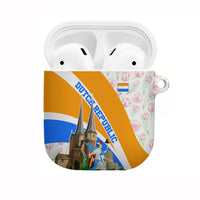 Dutch Republic Netherlands AirPods Case Patriotism Vintage Heraldic Crest Floral Tulip