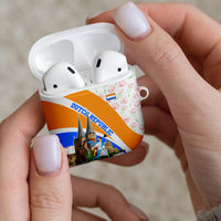 Dutch Republic Netherlands AirPods Case Patriotism Vintage Heraldic Crest Floral Tulip