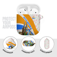 Dutch Republic Netherlands AirPods Case Patriotism Vintage Heraldic Crest Floral Tulip