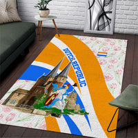 Dutch Republic Netherlands Area Rug Patriotism Vintage Heraldic Crest Floral Tulip