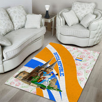 Dutch Republic Netherlands Area Rug Patriotism Vintage Heraldic Crest Floral Tulip