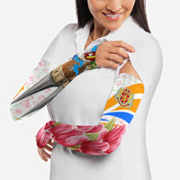 Dutch Republic Netherlands Arm Sleeves Patriotism Vintage Heraldic Crest Floral Tulip