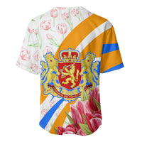 Dutch Republic Netherlands Baseball Jersey Patriotism Vintage Heraldic Crest Floral Tulip
