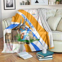 Dutch Republic Netherlands Blanket Patriotism Vintage Heraldic Crest Floral Tulip