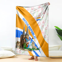 Dutch Republic Netherlands Blanket Patriotism Vintage Heraldic Crest Floral Tulip