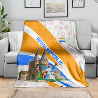 Dutch Republic Netherlands Blanket Patriotism Vintage Heraldic Crest Floral Tulip