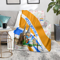 Dutch Republic Netherlands Blanket Patriotism Vintage Heraldic Crest Floral Tulip