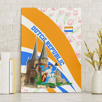 Dutch Republic Netherlands Canvas Wall Art Patriotism Vintage Heraldic Crest Floral Tulip