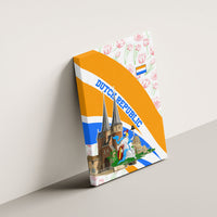 Dutch Republic Netherlands Canvas Wall Art Patriotism Vintage Heraldic Crest Floral Tulip