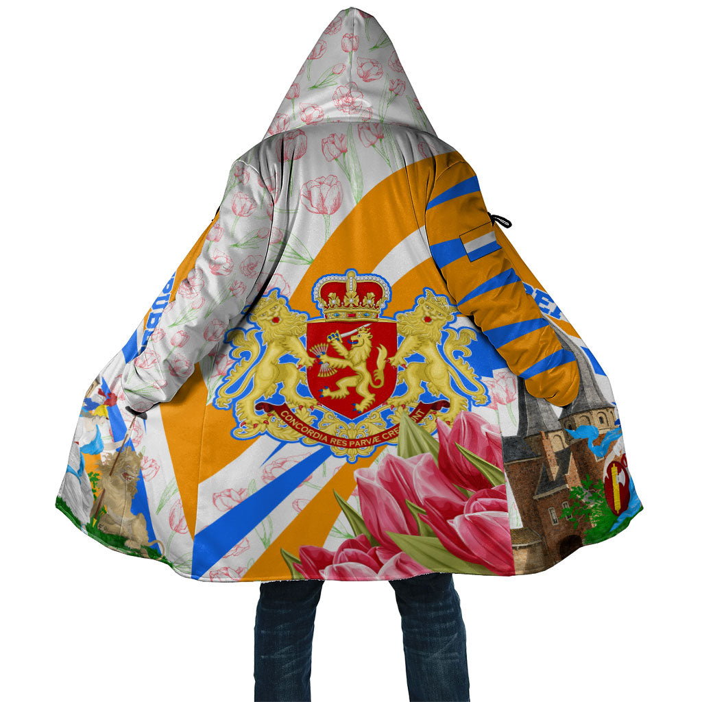 Dutch Republic Netherlands Cloak Patriotism Vintage Heraldic Crest Floral Tulip