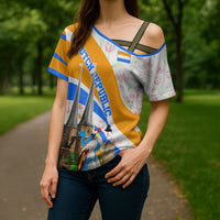 Dutch Republic Netherlands Cross Shoulder Shirt Patriotism Vintage Heraldic Crest Floral Tulip
