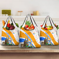 Dutch Republic Netherlands Grocery Bag Patriotism Vintage Heraldic Crest Floral Tulip