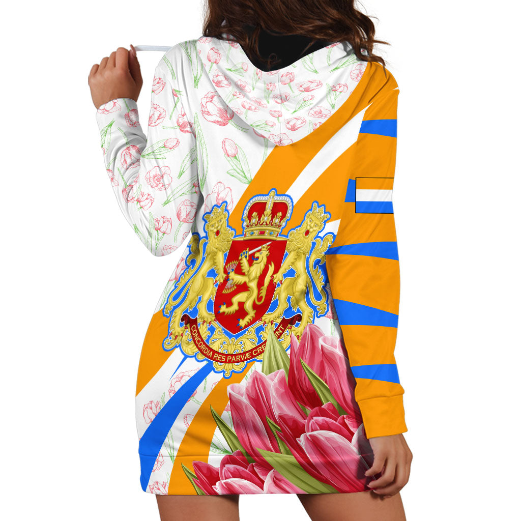 Dutch Republic Netherlands Hoodie Dress Patriotism Vintage Heraldic Crest Floral Tulip