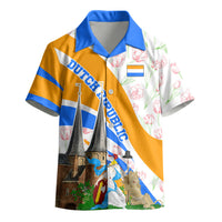 Dutch Republic Netherlands Kid Hawaiian Shirt Patriotism Vintage Heraldic Crest Floral Tulip