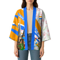 Dutch Republic Netherlands Kimono Patriotism Vintage Heraldic Crest Floral Tulip
