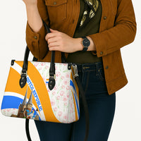 Dutch Republic Netherlands Leather Bag Patriotism Vintage Heraldic Crest Floral Tulip
