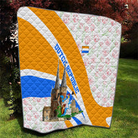 Dutch Republic Netherlands Quilt Patriotism Vintage Heraldic Crest Floral Tulip
