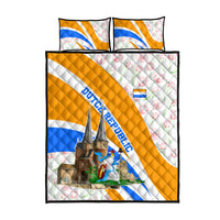 Dutch Republic Netherlands Quilt Bed Set Patriotism Vintage Heraldic Crest Floral Tulip